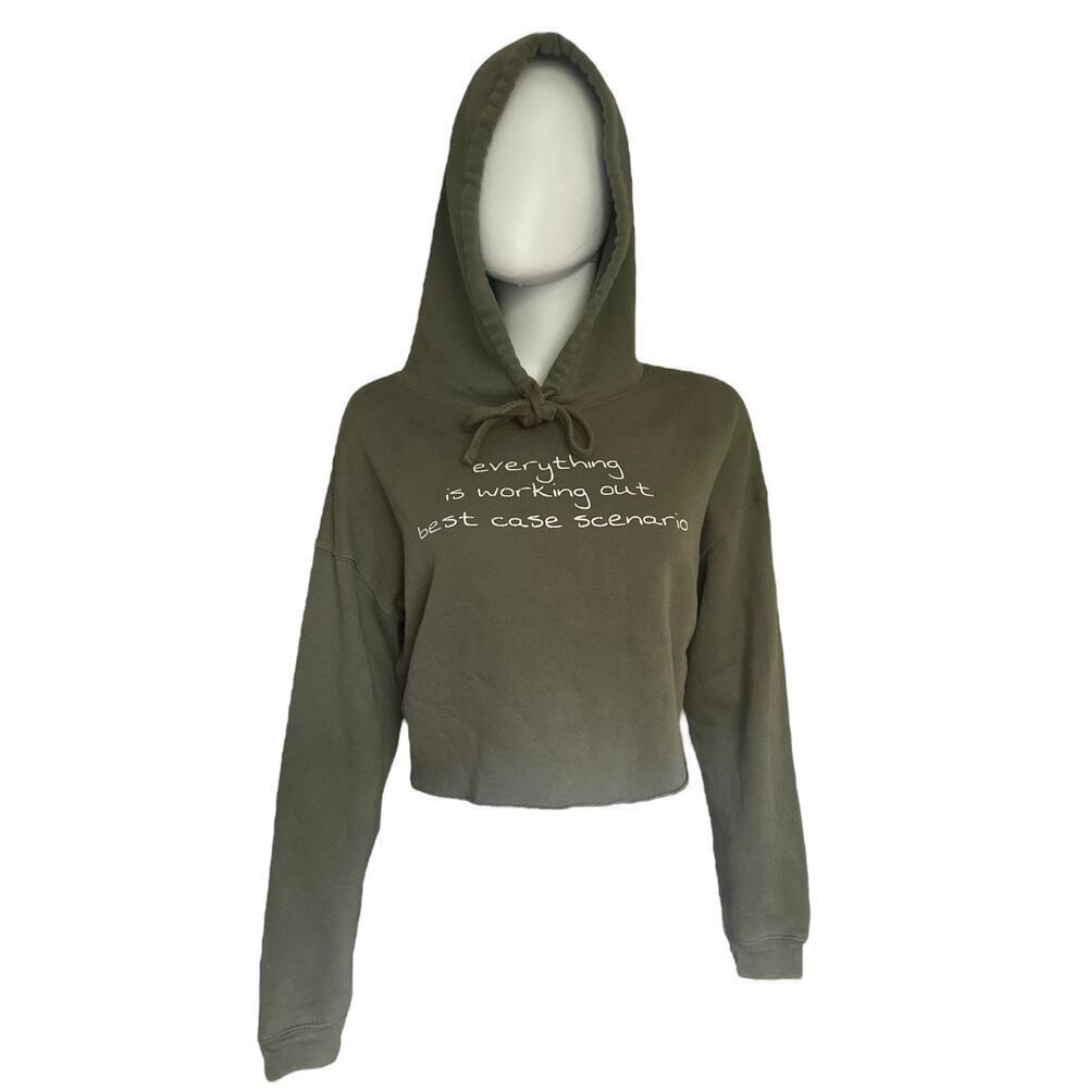 Alien Cropped Green Fleece Hoodie M Everything is working out best case …​​